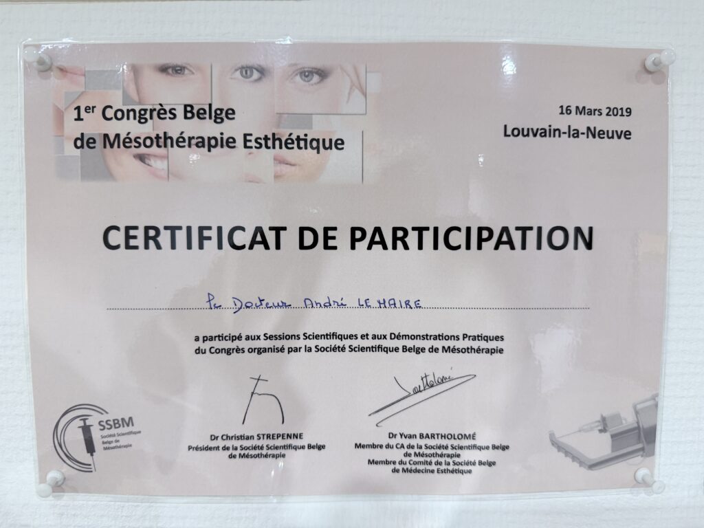 1er Congrès Belge de Mésothérapie Esthétique