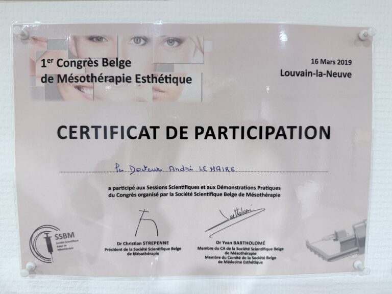 1er Congrès Belge de Mésothérapie Esthétique